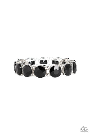 Paparazzi Accessories Glitzy Glamorus Black Bracelet