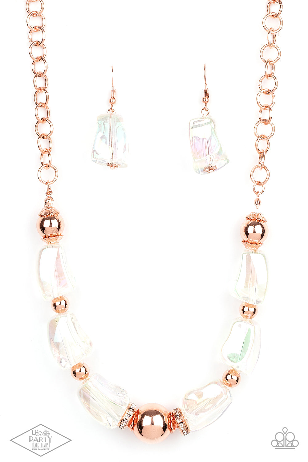 Iridescently Ice Queen - Copper Necklace Paparazzi