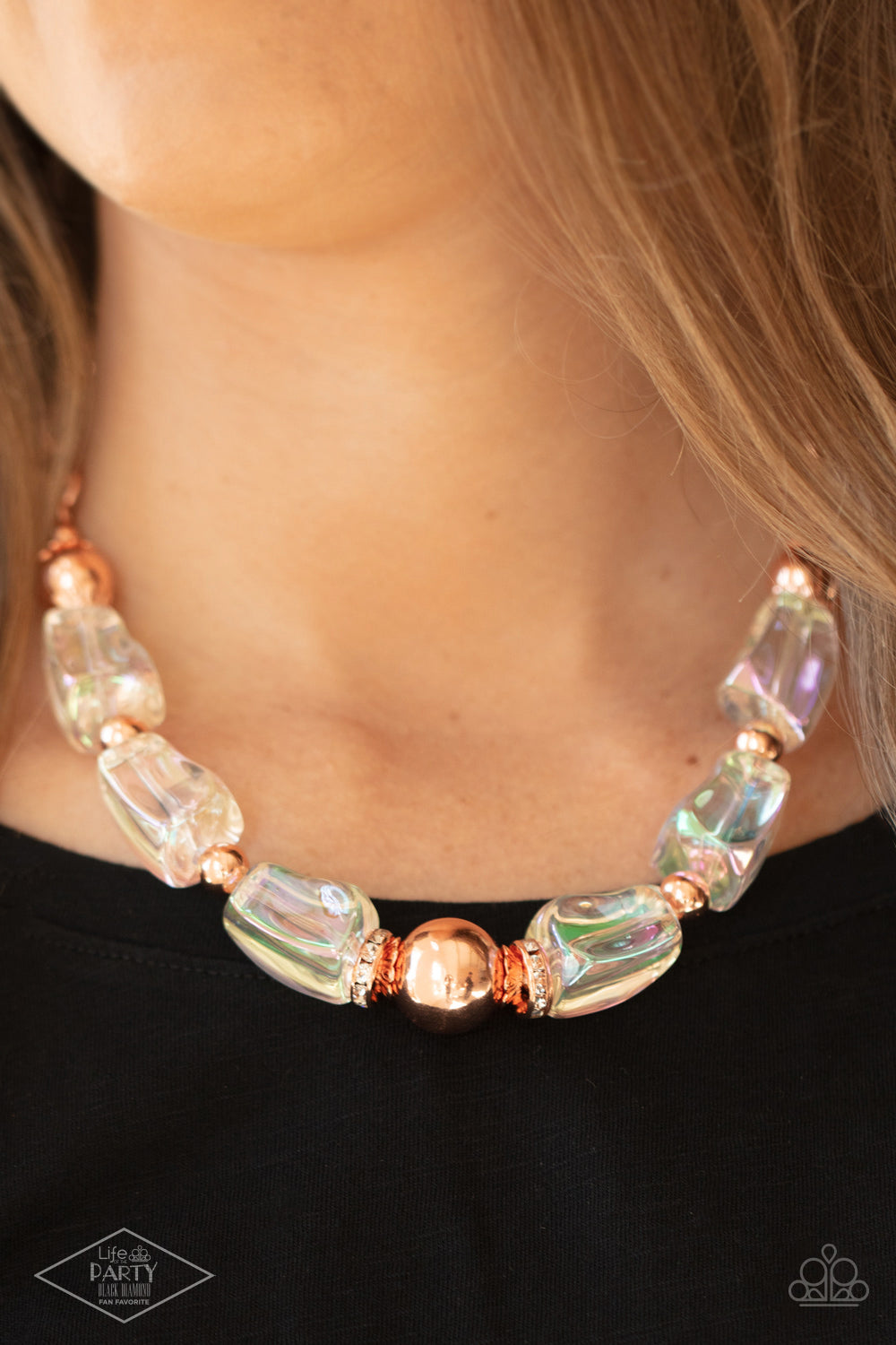 Iridescently Ice Queen - Copper Necklace Paparazzi