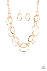 Paparazzi Accessories Bend OVAL Backwards - Gold
