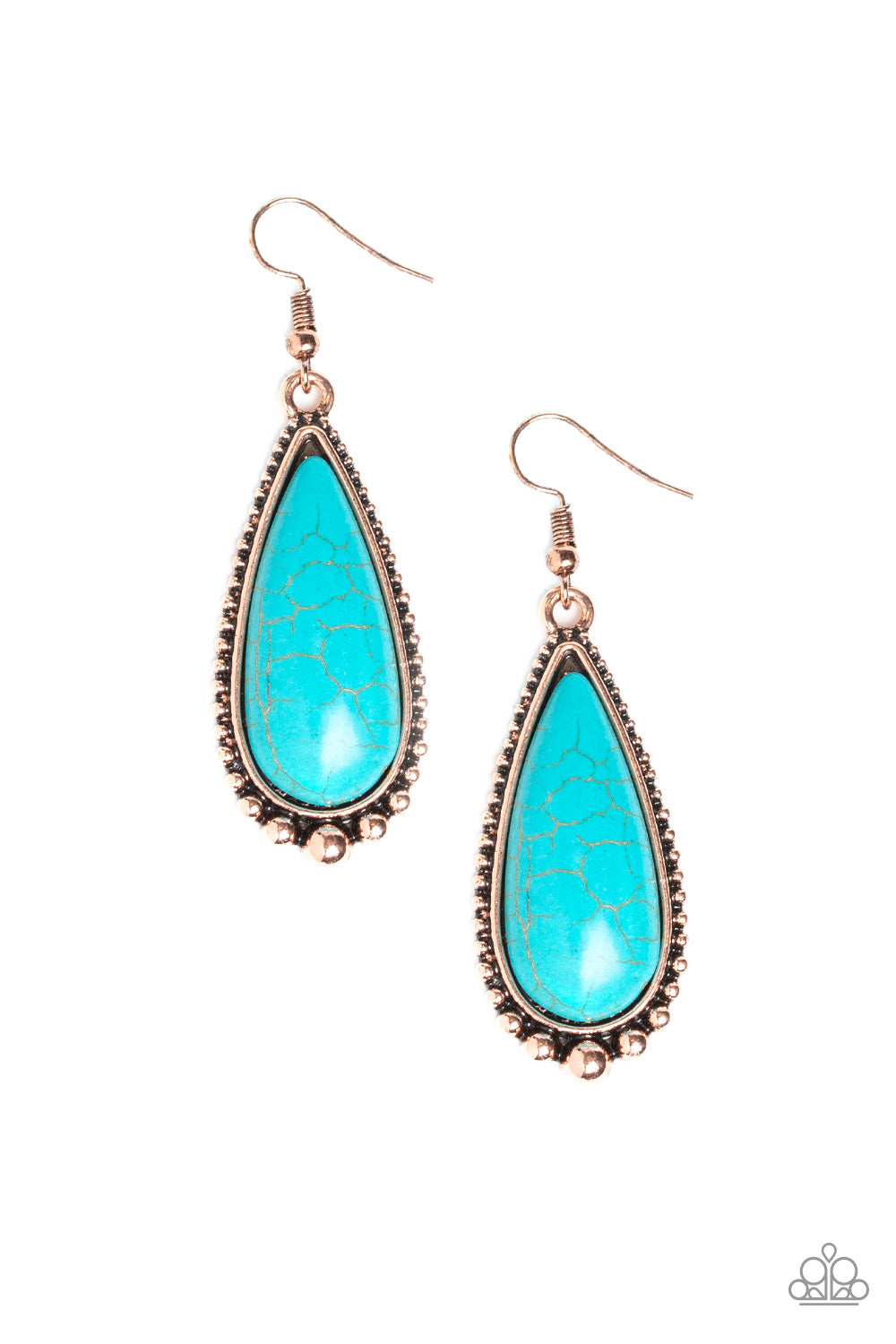 Paparazzi Accessories Desert Quest Blue Earrings