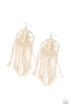 Paparazzi Accessories MACRAME, Myself, and I - White