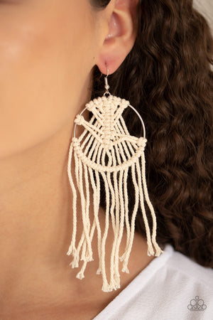 Paparazzi Accessories MACRAME, Myself, and I - White