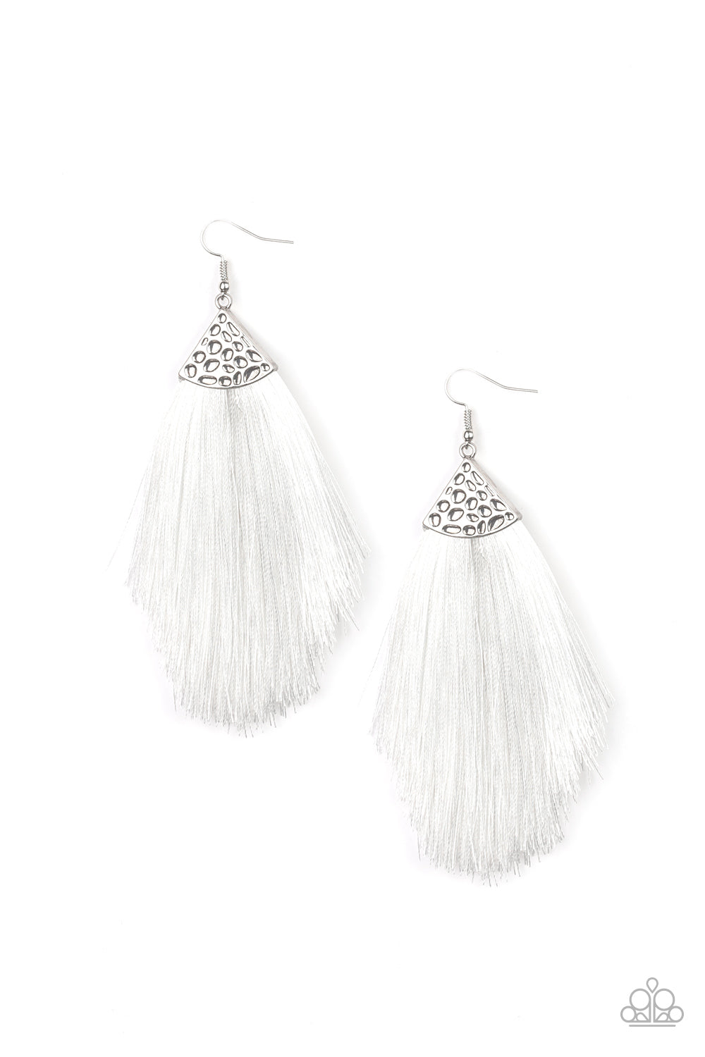 Paparazzi Accessories Tassel Tempo - White