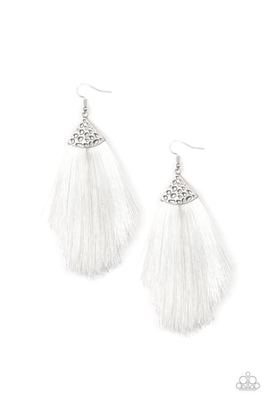 Paparazzi Accessories Tassel Tempo - White