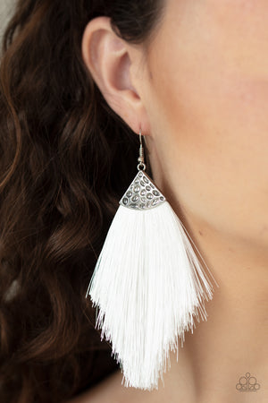 Paparazzi Accessories Tassel Tempo - White