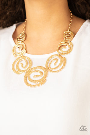Paparazzi Accessories  Statement Swirl - Gold