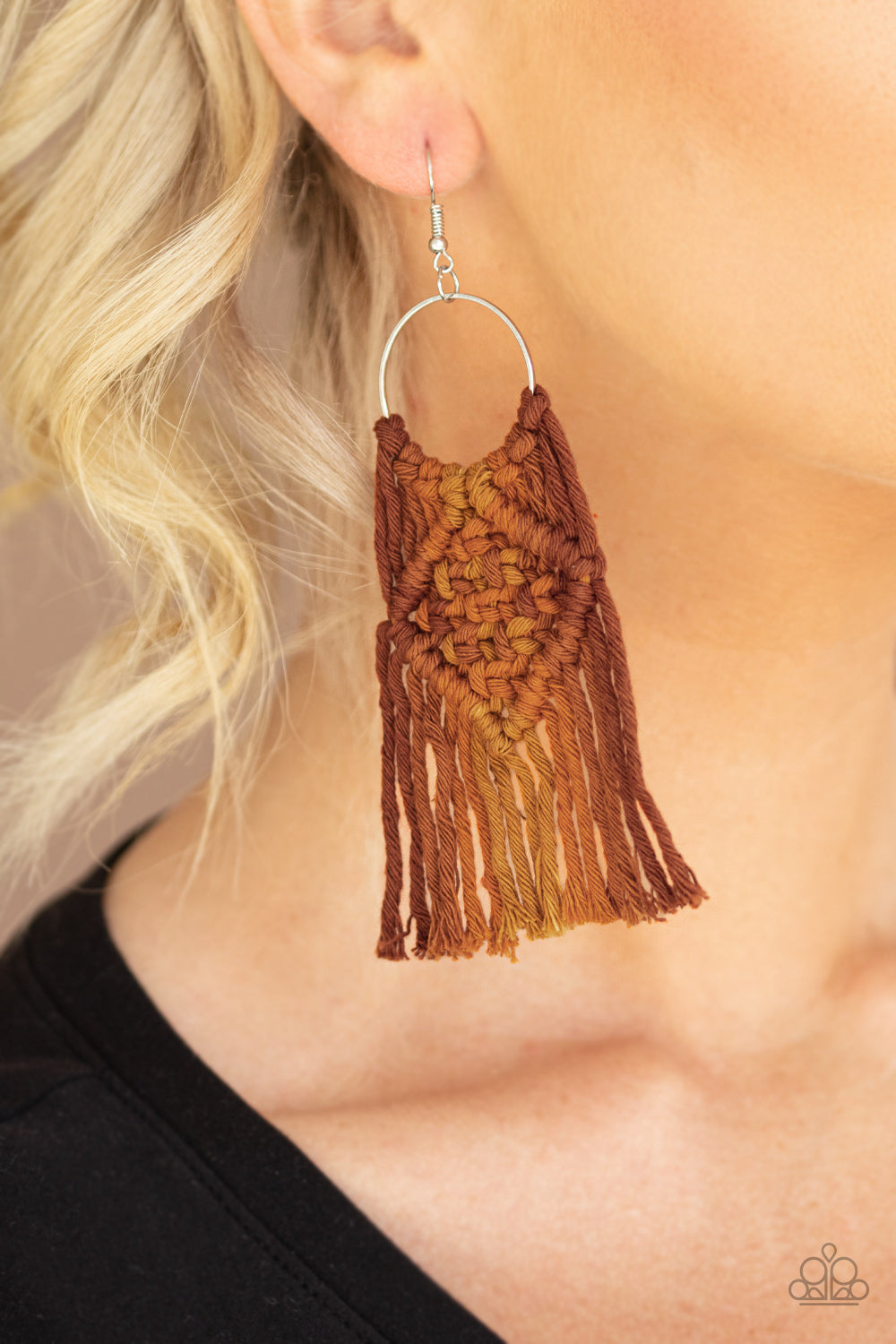 Paparazzi Accessories   Macrame Rainbow - Brown