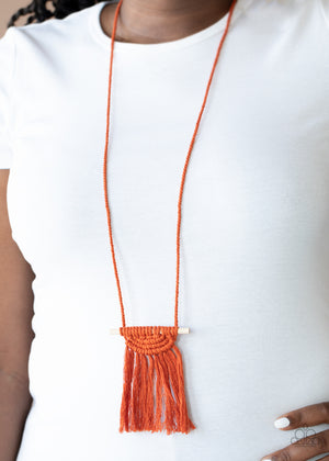 Between You and MACRAME - Orange Paparazzi Accessories