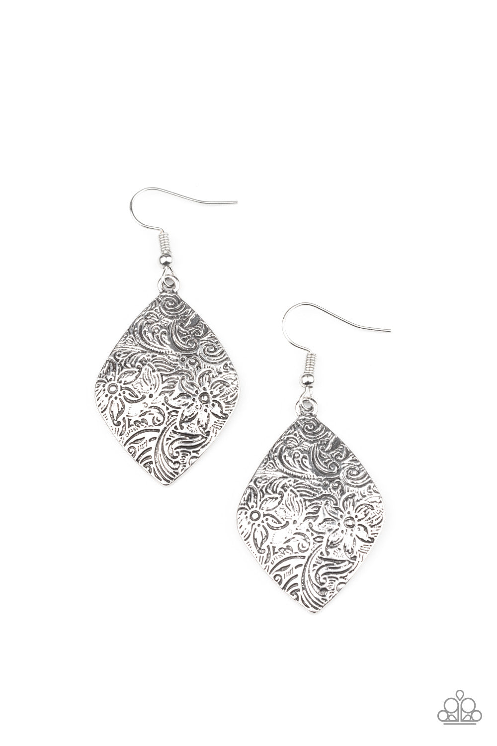 Flauntable Florals - Silver Paparazzi Accessories