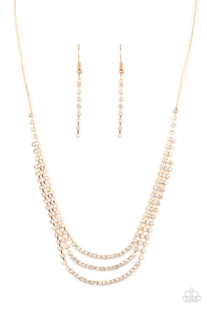 Paparazzi Surreal Sparkle Gold Necklace
