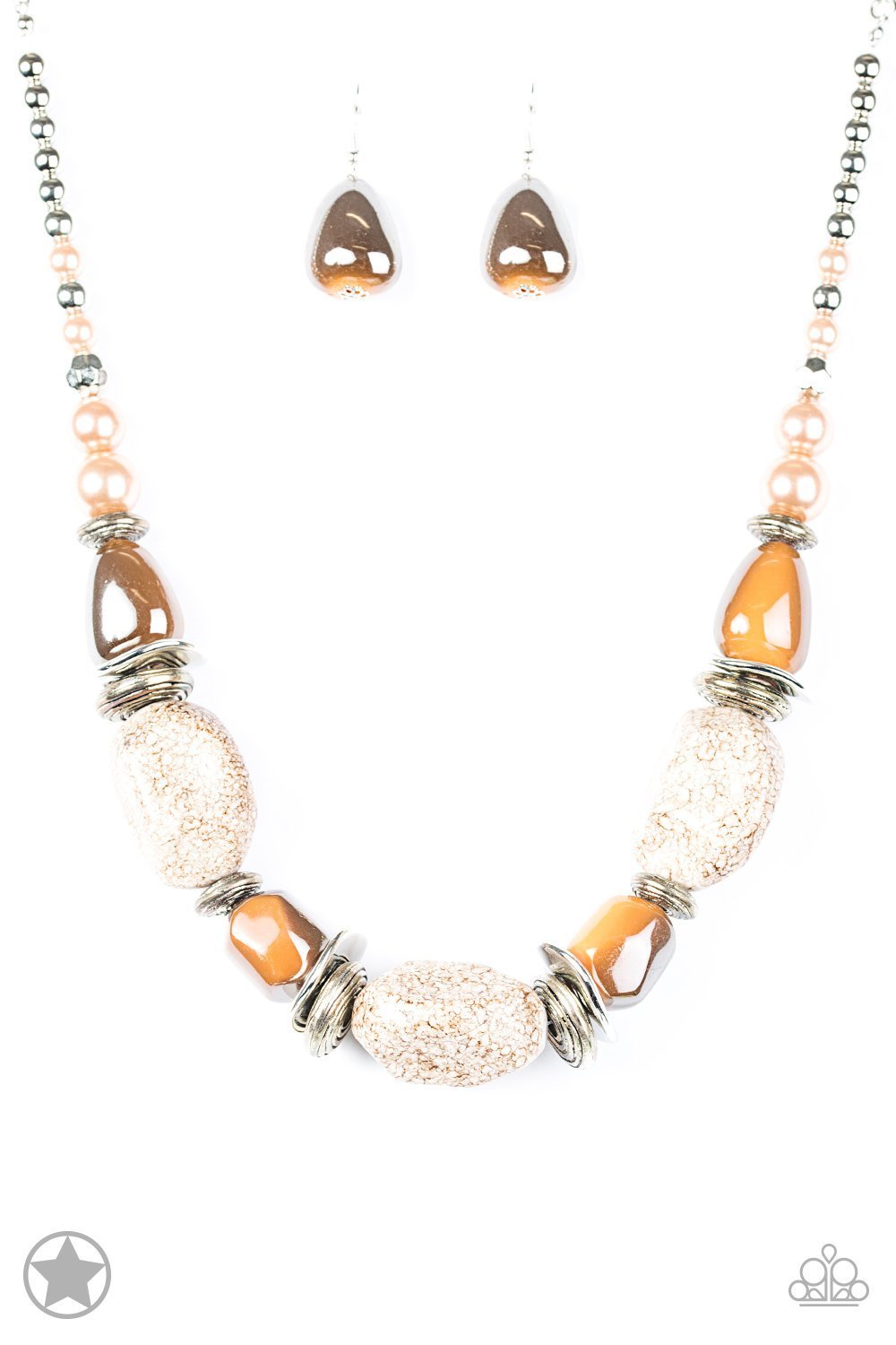 Paparazzi Accessories In Good Glazes Necklace Set-Blue