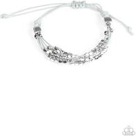 Paparazzi Accessories Modern-Minimalism-White-Paparazzi-Bracelet
