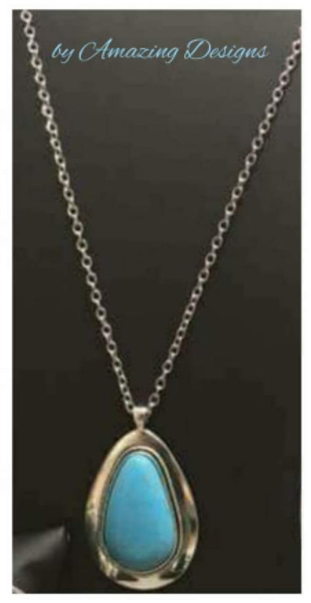 Blue Tear Drop Madalion