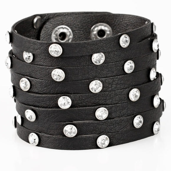 Sass Squad - Black Wrap Bracelet Paparazzi